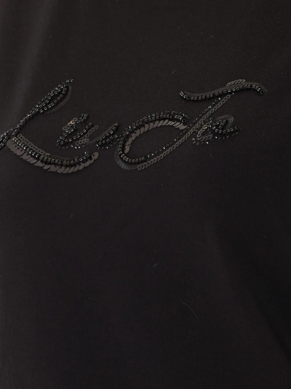LIU JO T-shirt met logo van pailletten en lange mouwen Zwart