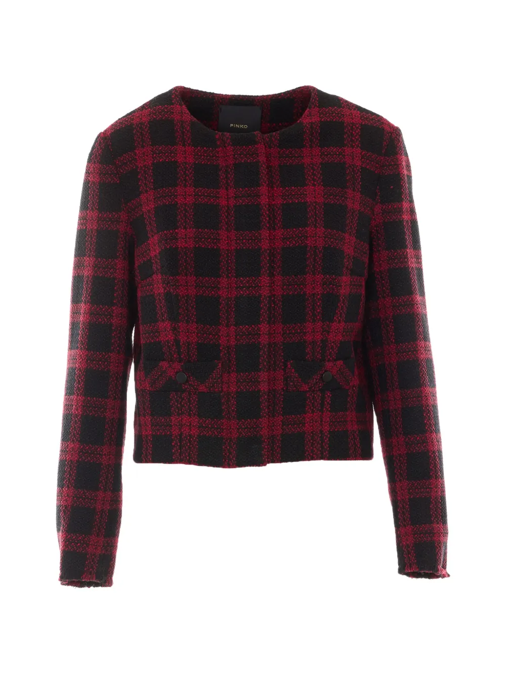 PINKO tweed-check jacket - Schwarz