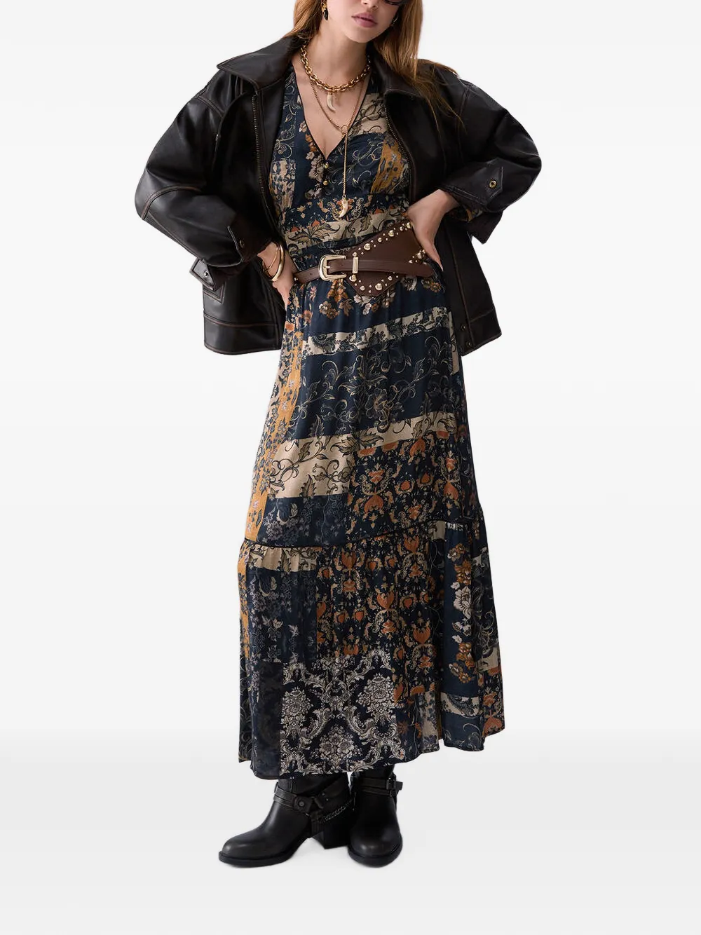 LIU JO Jurk met paisley-print Blauw
