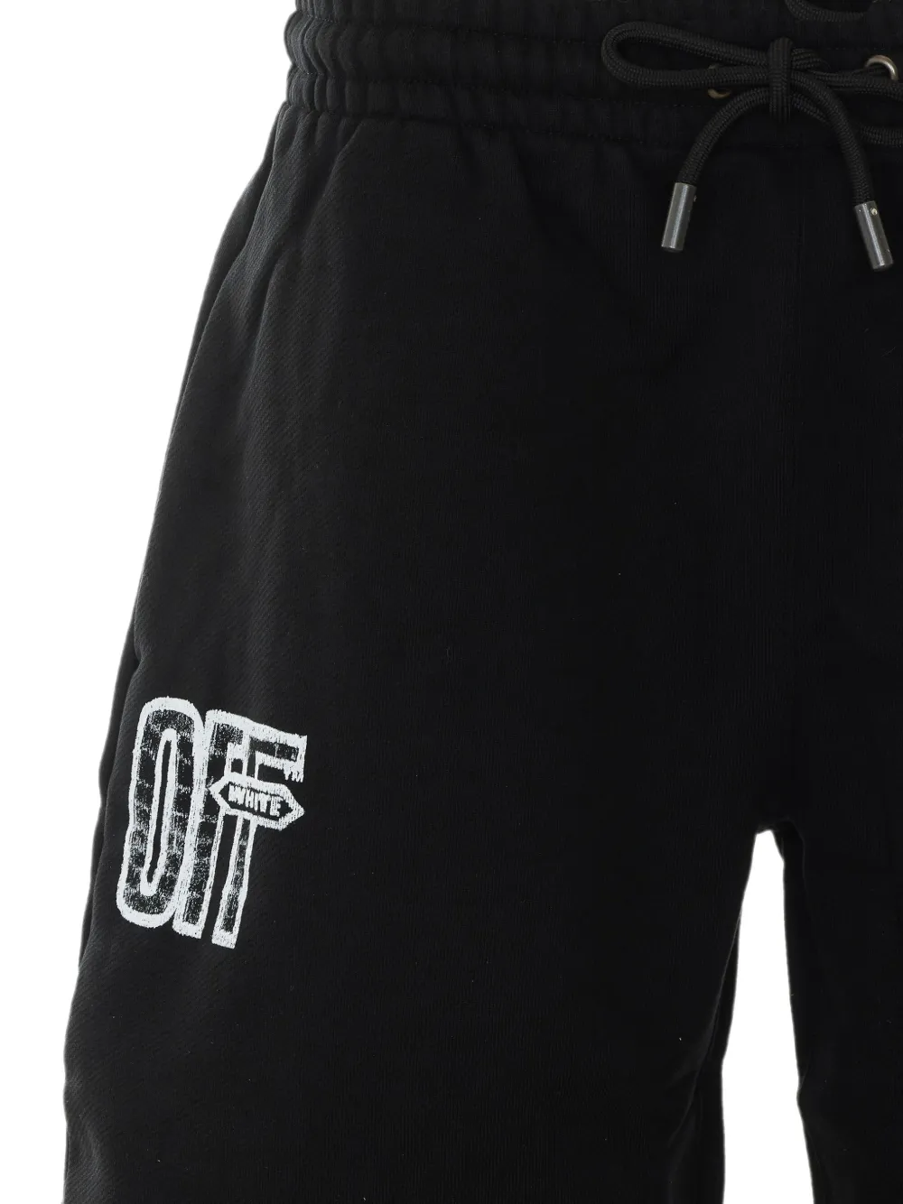 Off-White Motion Arrow katoenen shorts Zwart