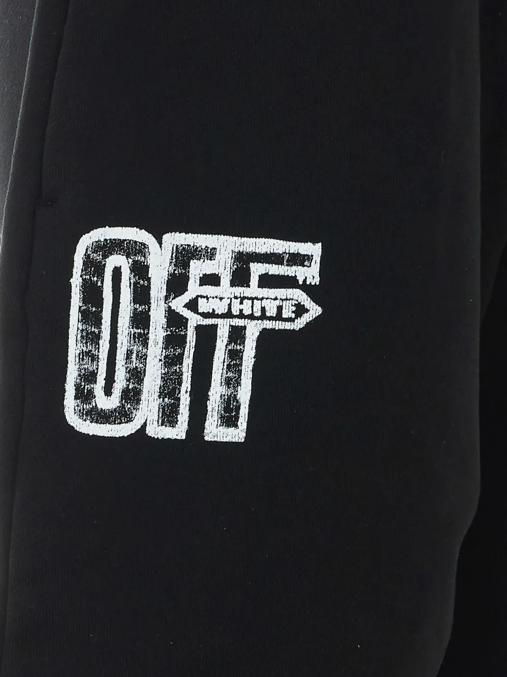Off-White Motion Arrow katoenen shorts Zwart