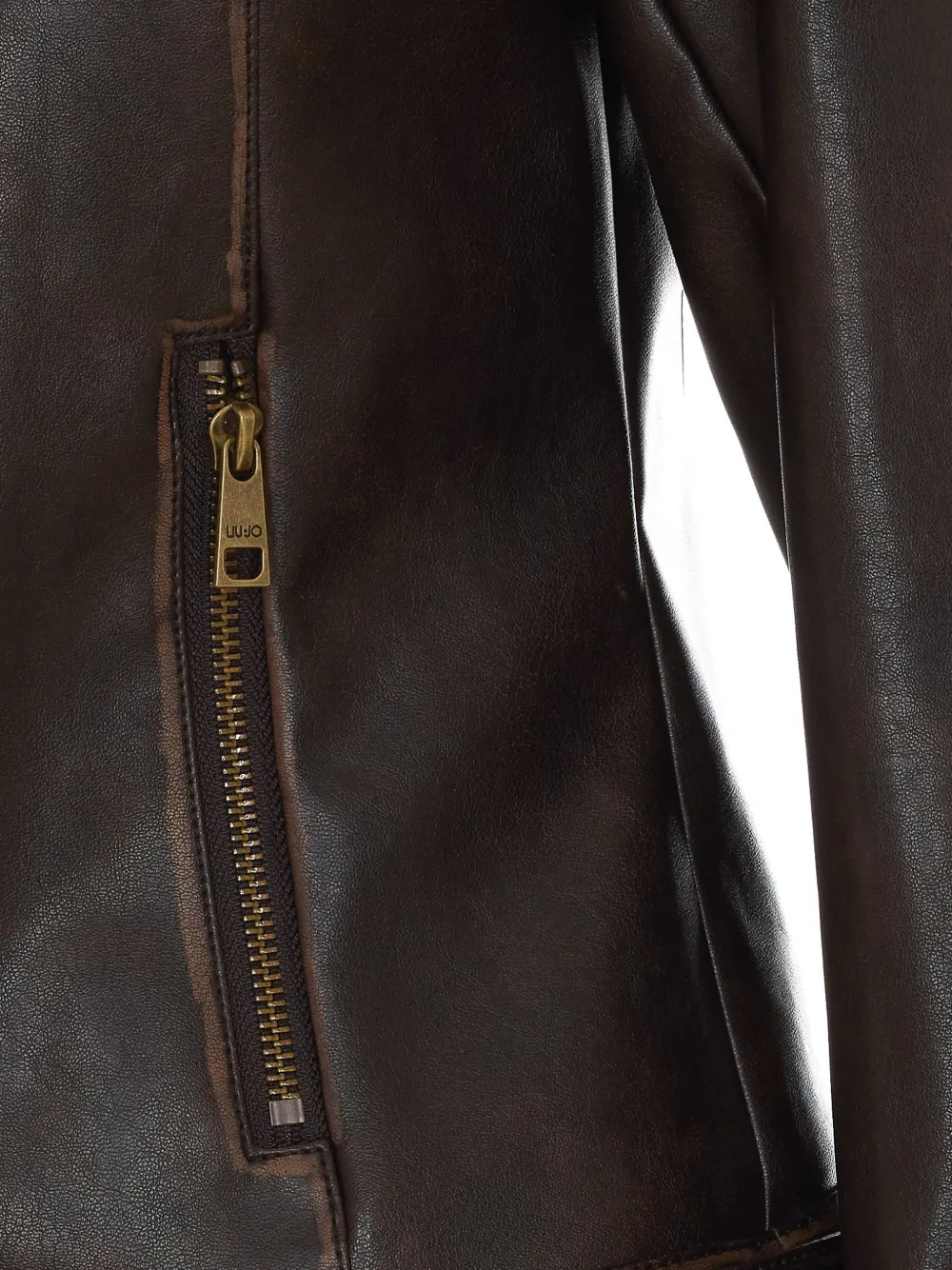 LIU JO Gecoat stoffen bikerjack Bruin