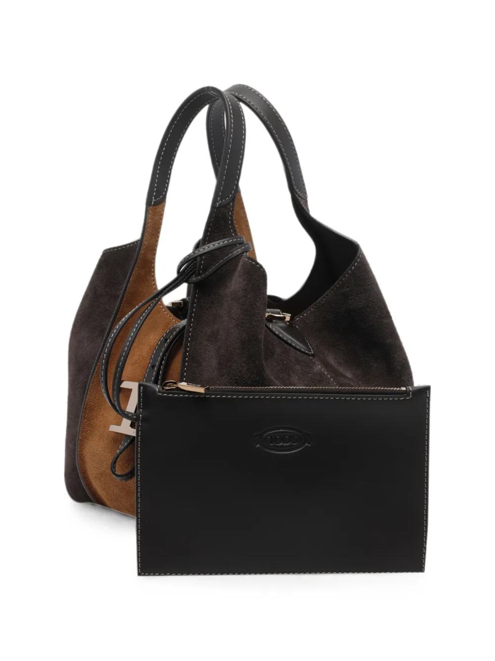 Tod's T-Timeless leren shopper Bruin