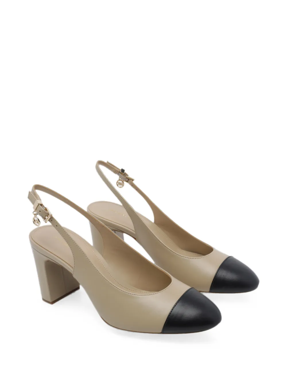 Michael Kors Piper Flex cap-toe slingback-strap heeled pumps Beige