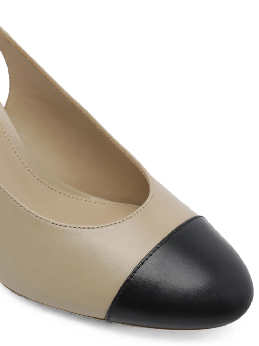 Michael Kors Piper Flex cap-toe slingback-strap heeled pumps Beige