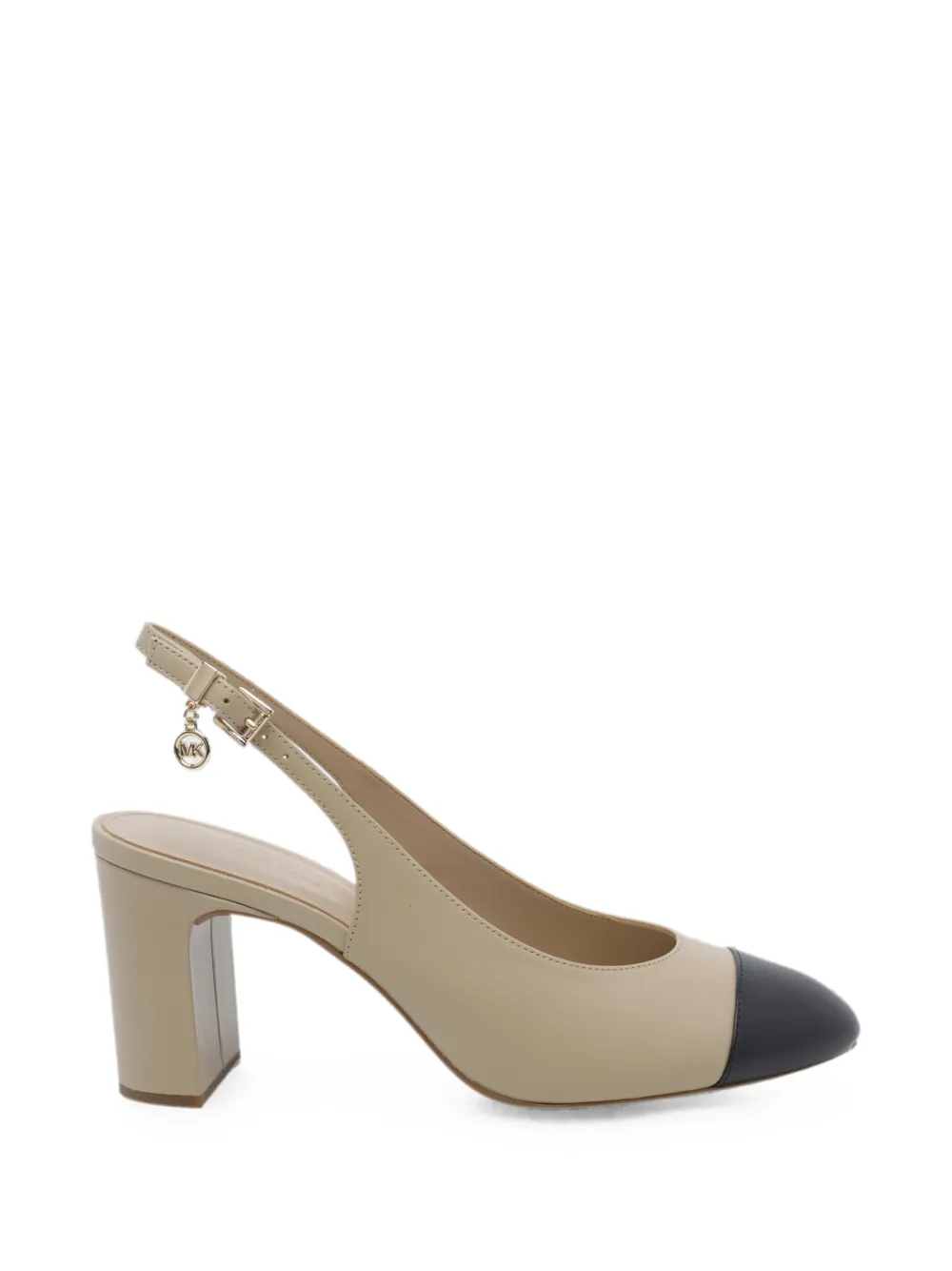 Michael Kors Piper Flex cap-toe slingback-strap heeled pumps Beige