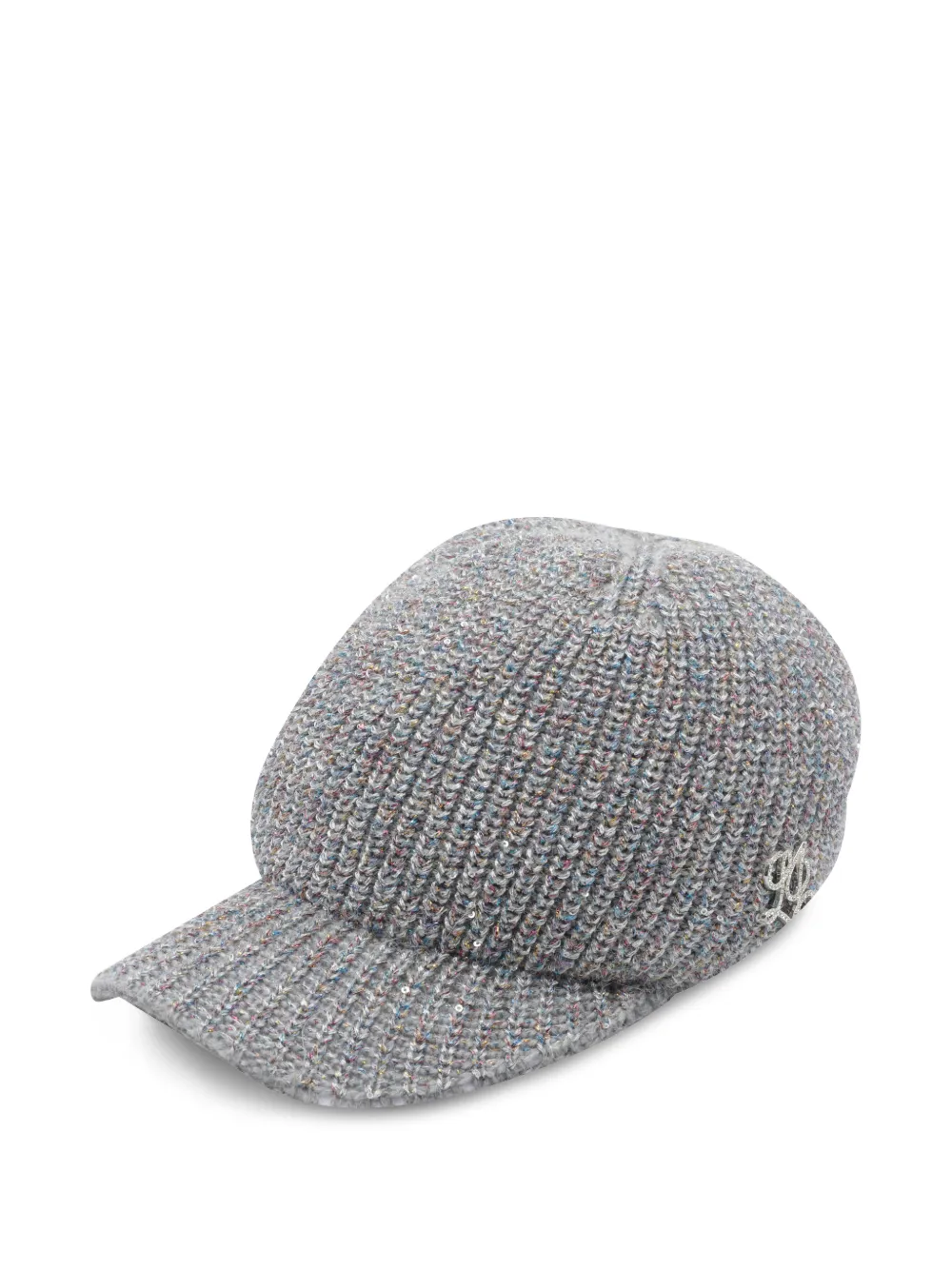LIU JO sequin-embellished knitted cap - Grigio