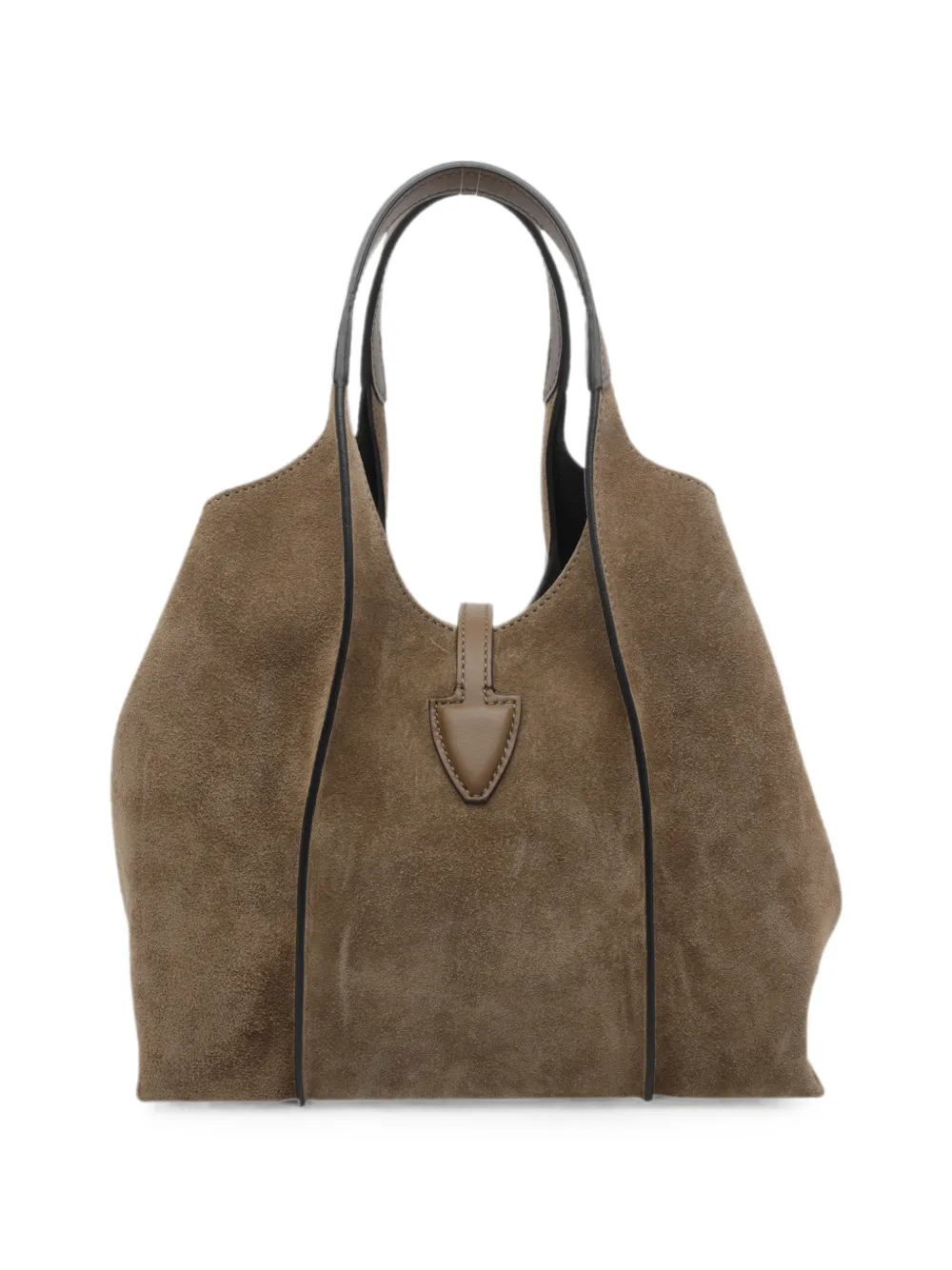 Tod's T Timeless suède mini-shopper Bruin