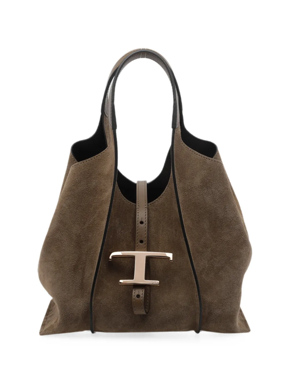 Tod's mini T Timeless suede tote bag - Marrone