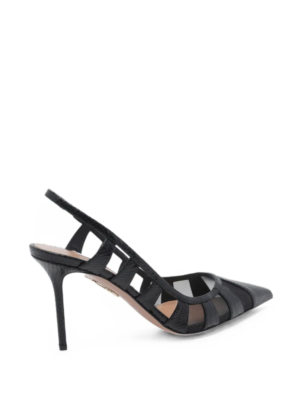 Aquazzura Screen mesh-panelled pumps Wit