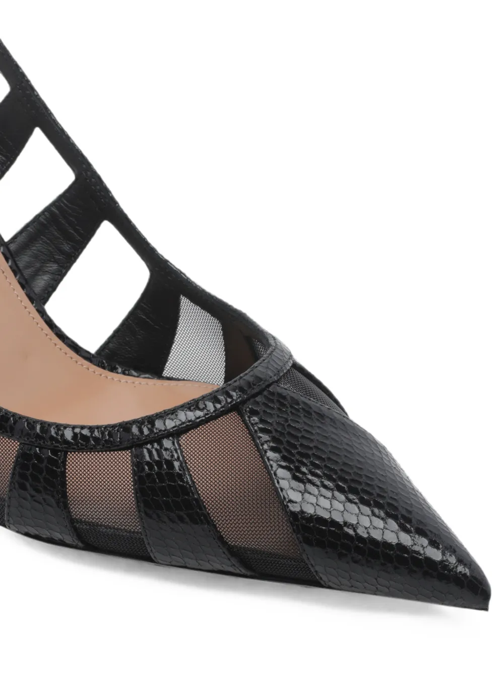 Aquazzura Screen mesh-panelled pumps Wit