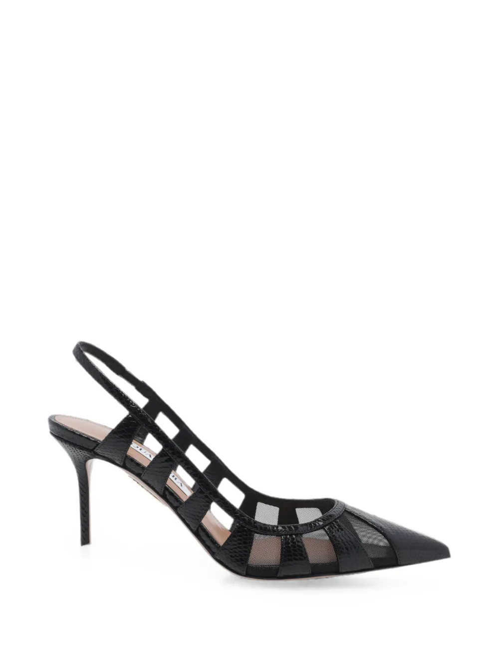 Aquazzura Screen mesh-panelled pumps Wit