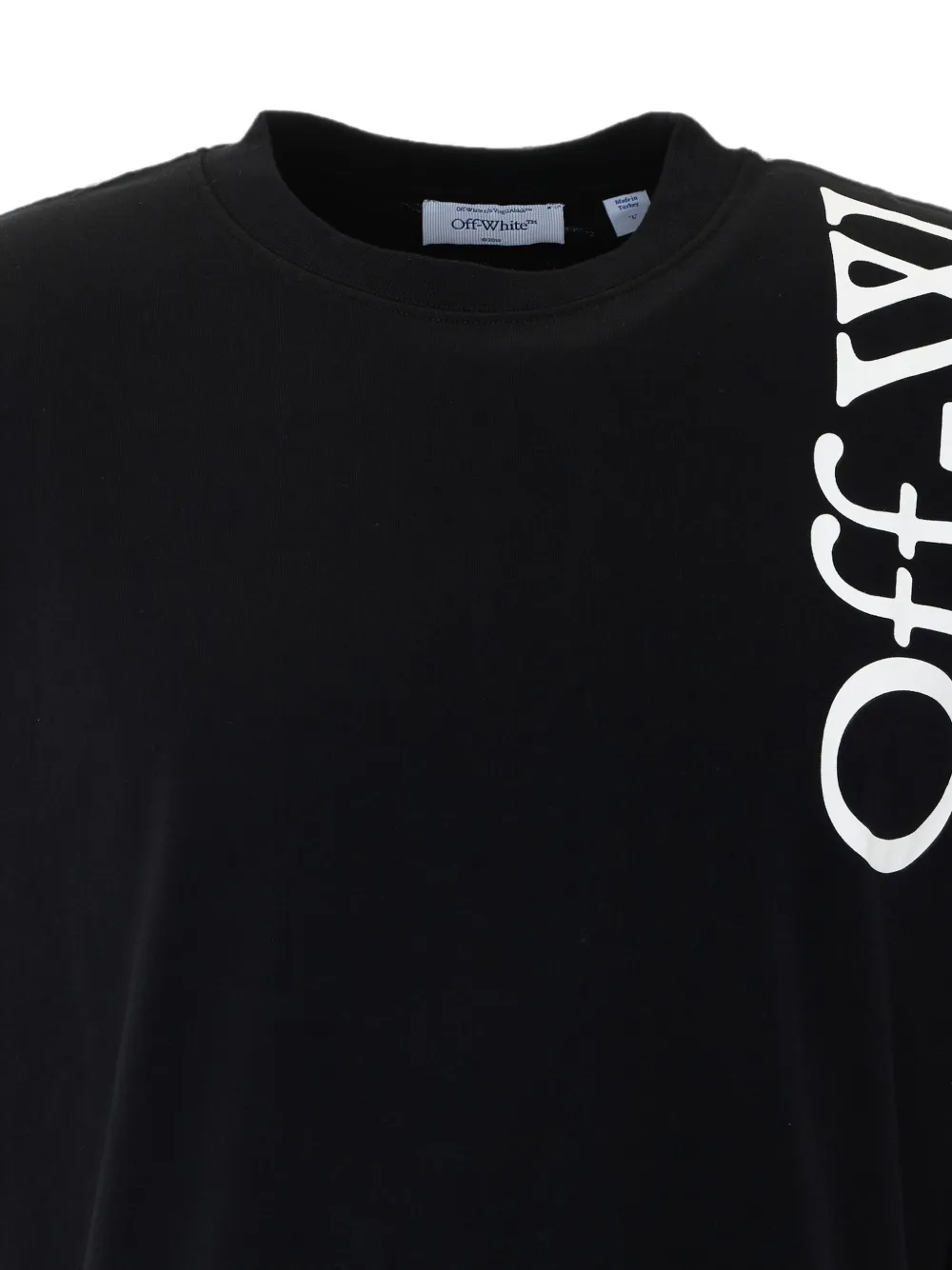Off-White Vertical Bookish T-shirt met logoprint Zwart
