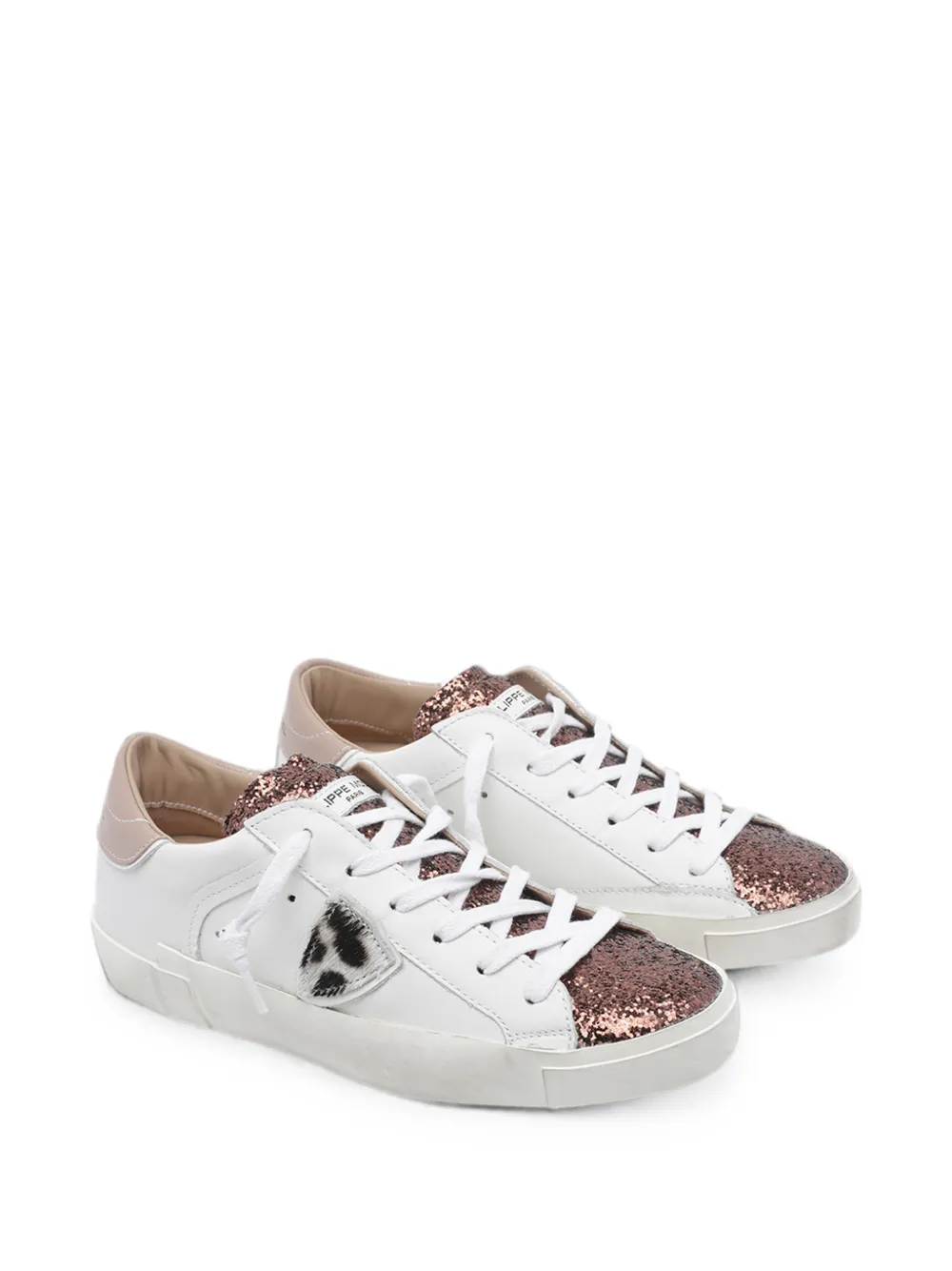 Philippe Model Paris Prsx glitter-panel sneakers Wit