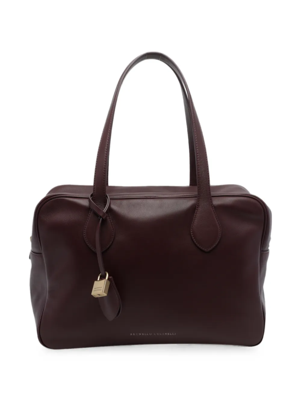 Brunello Cucinelli padlock tote bag - Brown