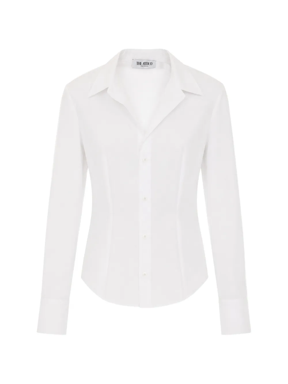 The Attico logo-embroidered reinforced-shoulder shirt - Bianco