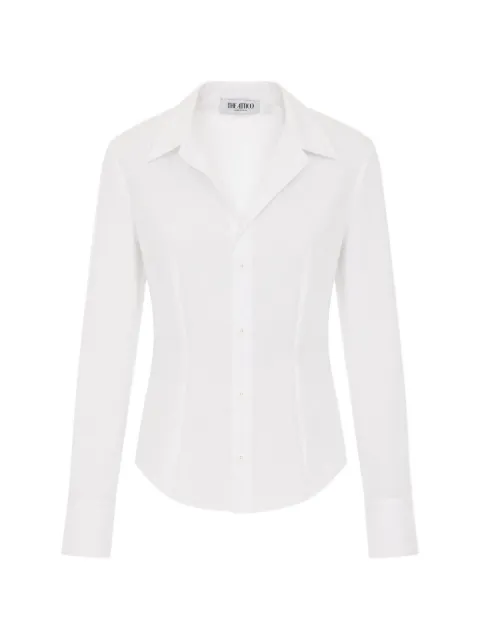 The Attico logo-embroidered reinforced-shoulder shirt