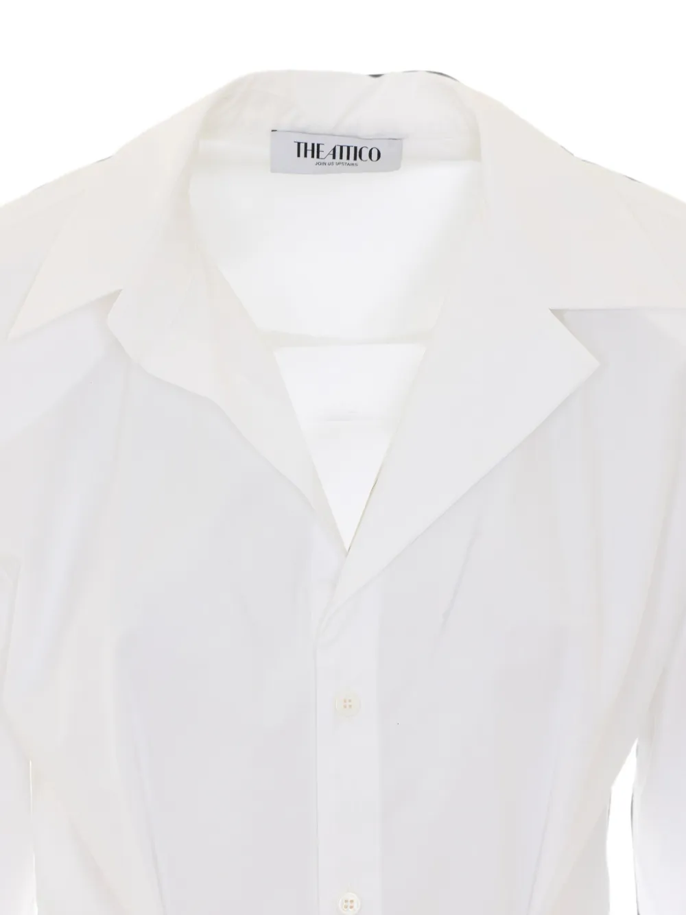 The Attico Overhemd met geborduurd logo en versterkte schouders Wit