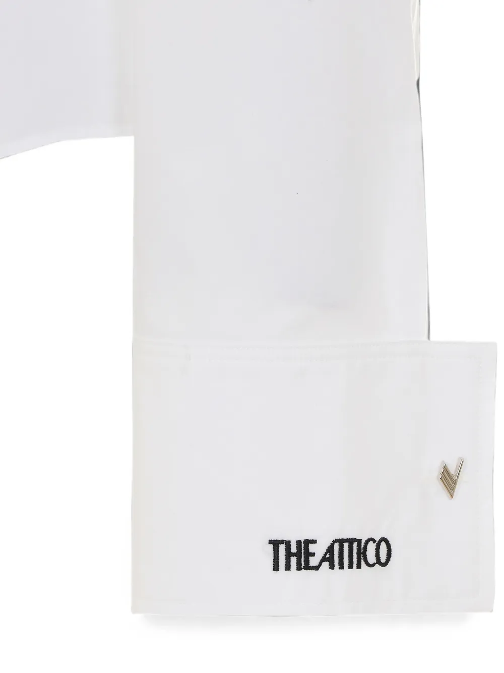 The Attico Overhemd met geborduurd logo en versterkte schouders Wit