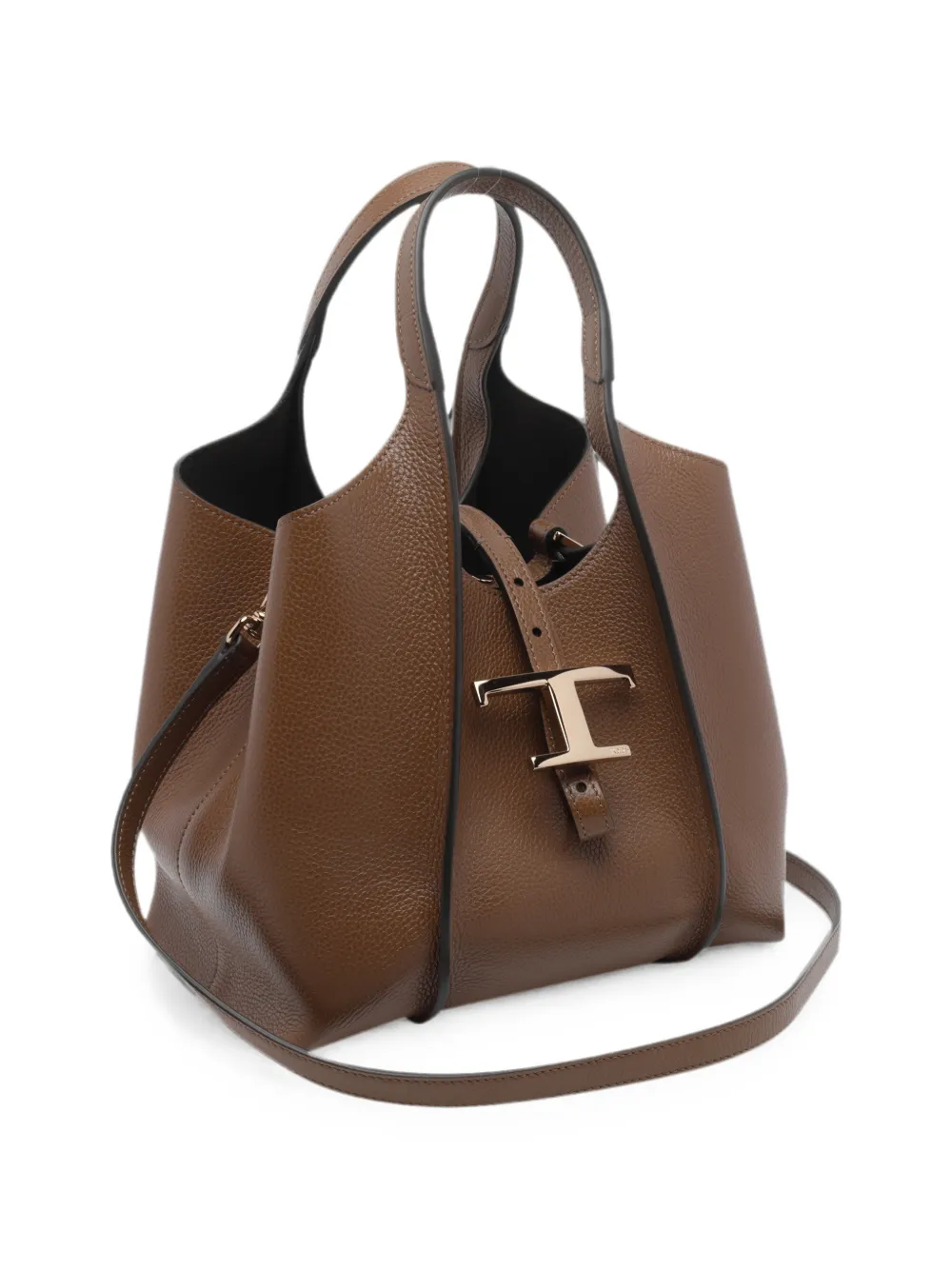 Tod's T-Timeless leren mini-shopper Bruin