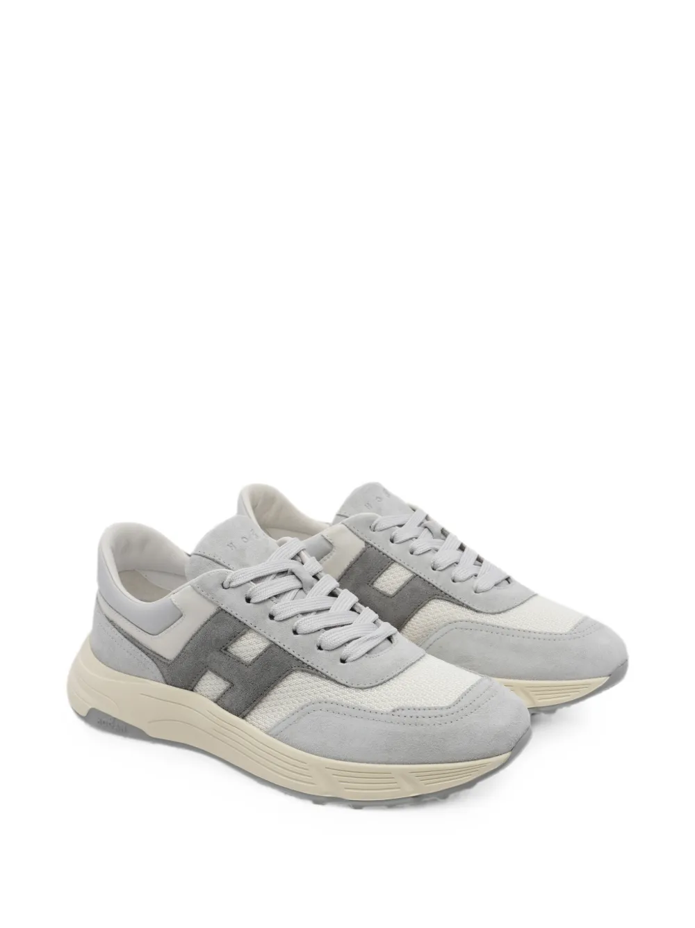 Hogan Hyperlight suede-panel low-top sneakers Grijs