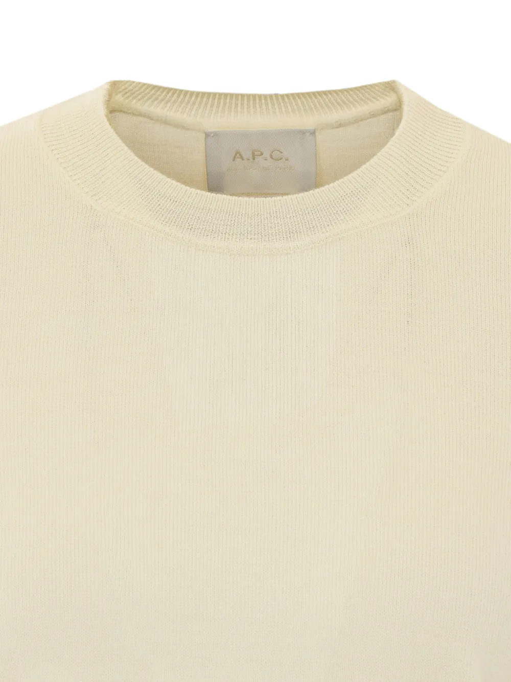 A.P.C. Philomena trui met geborduurd logo Beige