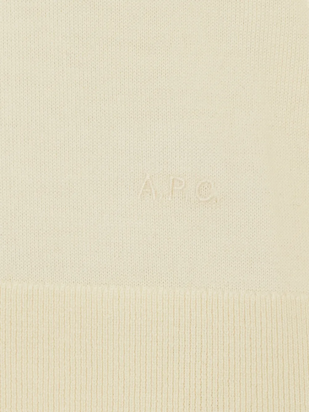 A.P.C. Philomena trui met geborduurd logo Beige