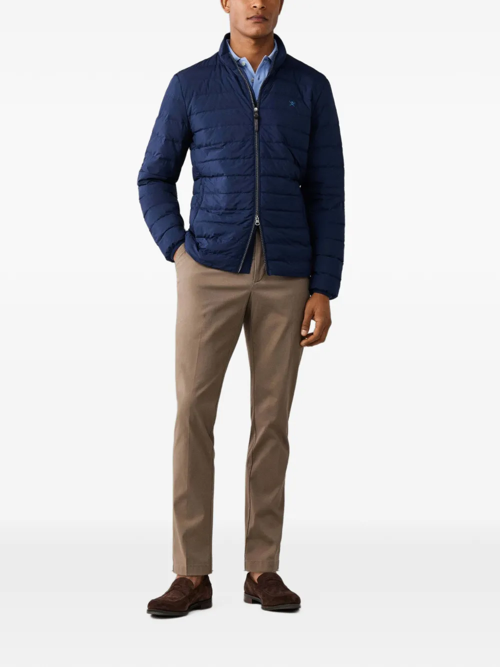 Hackett London Gewatteerd jack Blauw