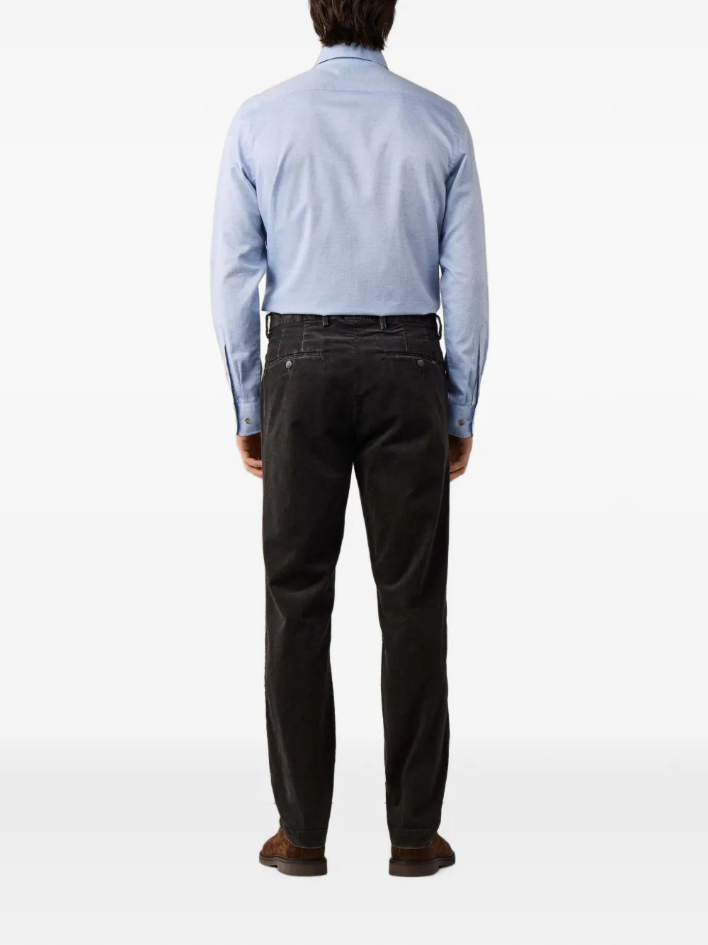 Hackett London Ribfluwelen broek Grijs