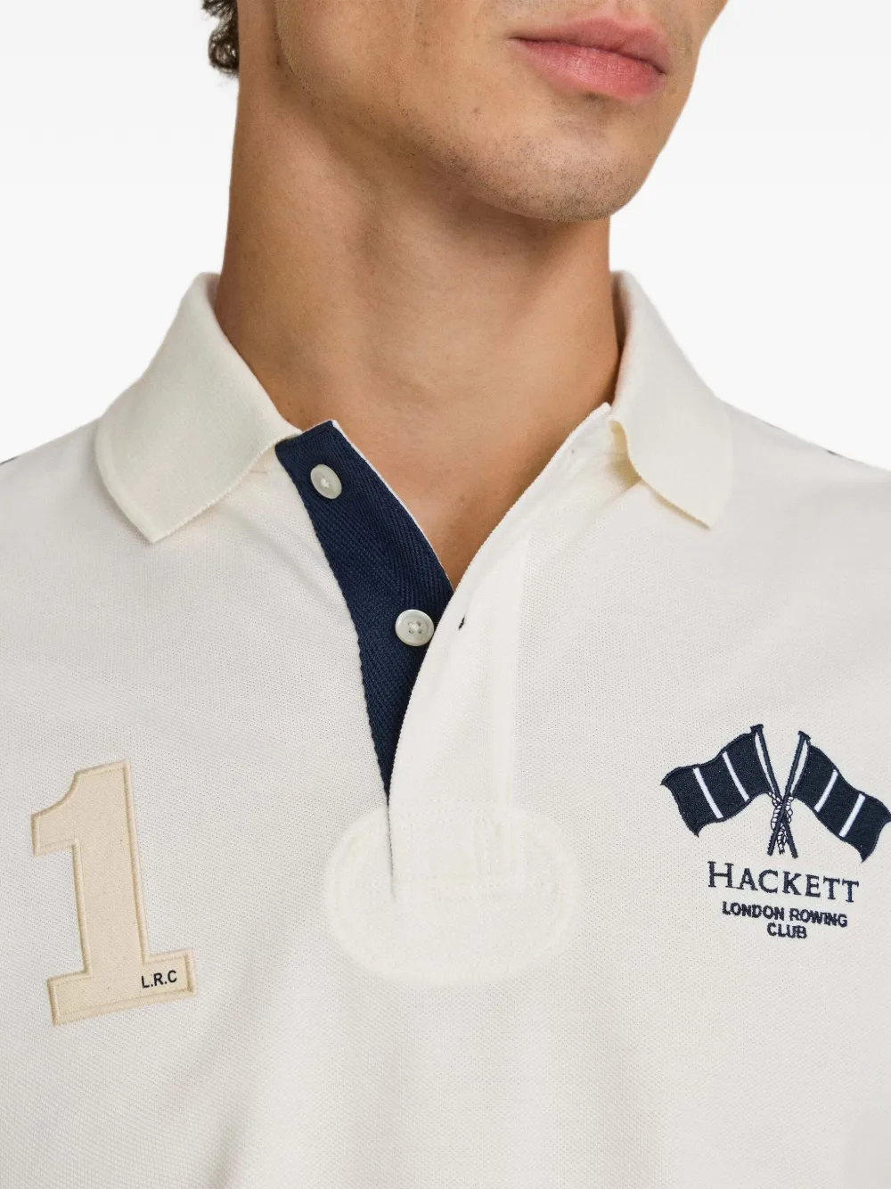 Hackett London Poloshirt met korte mouwen Beige