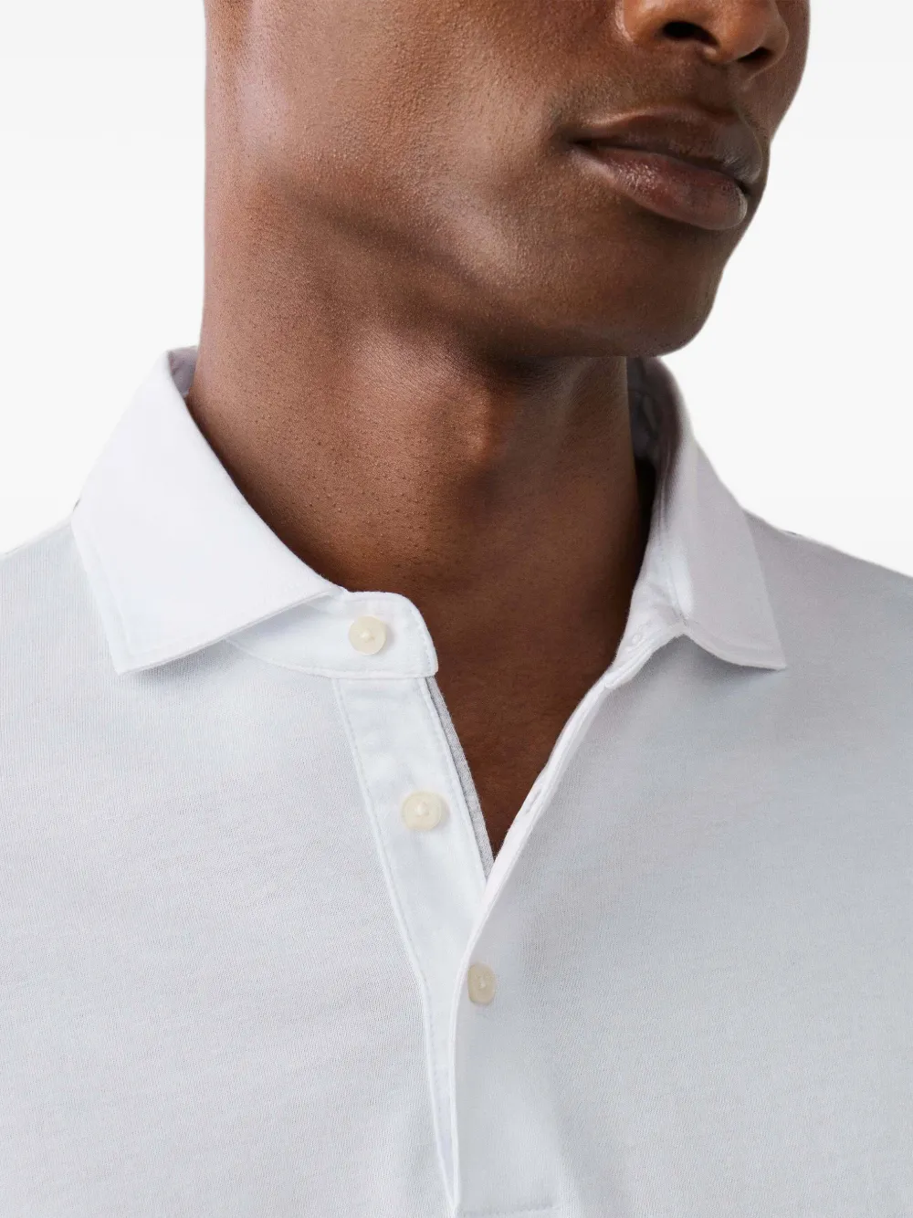 Hackett London Poloshirt met lange mouwen Wit