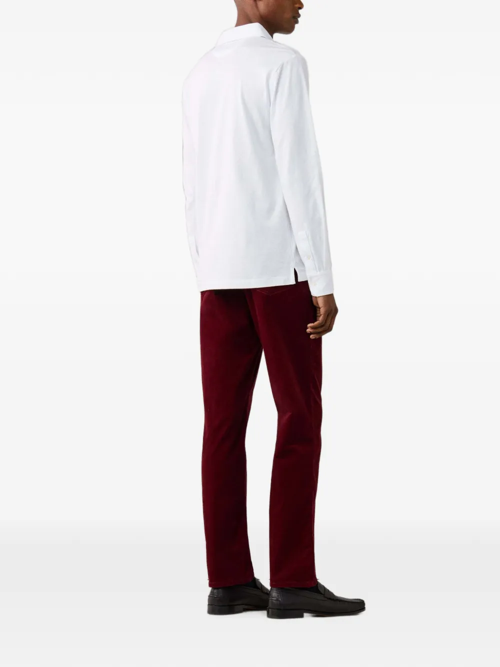 Hackett London Poloshirt met lange mouwen Wit