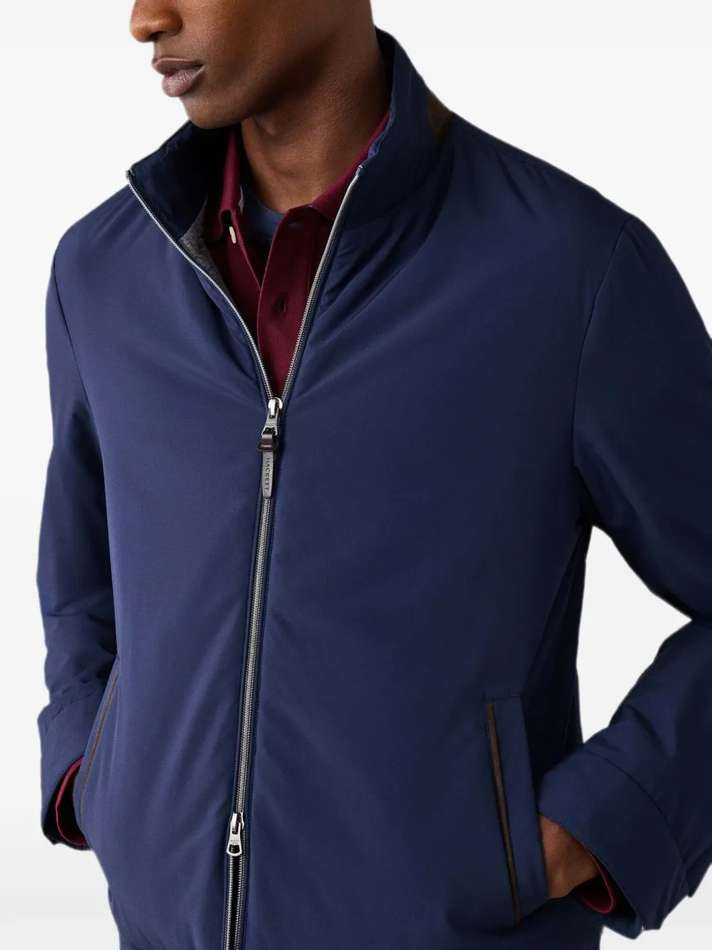 Hackett London Lichtgewicht jack Blauw