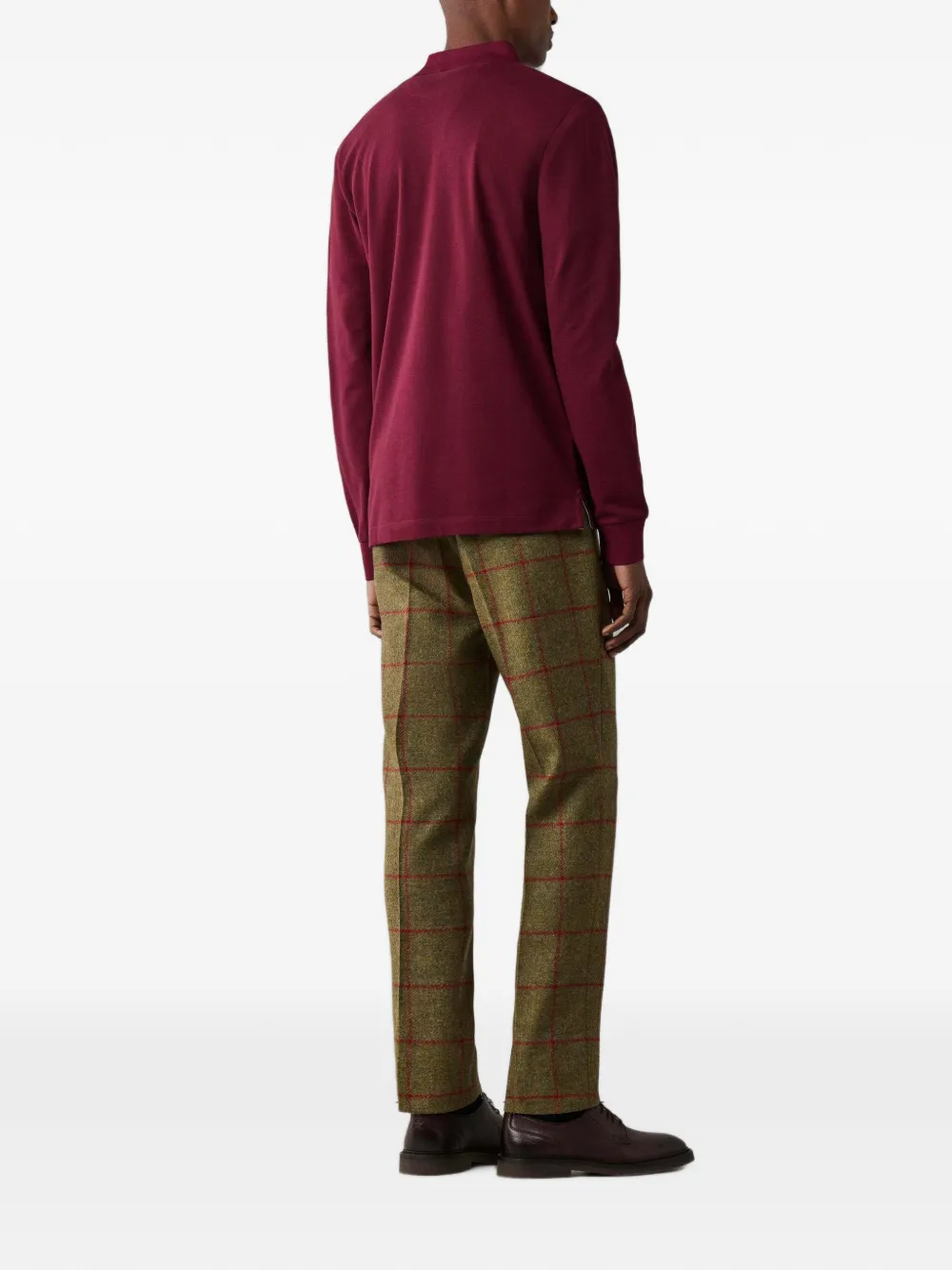 Hackett London Poloshirt met lange mouwen Rood
