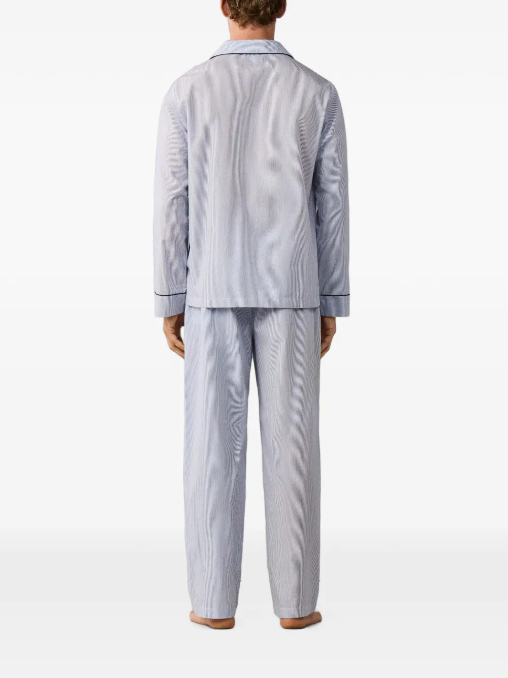 Hackett London Gestreepte pyjama van katoen Blauw