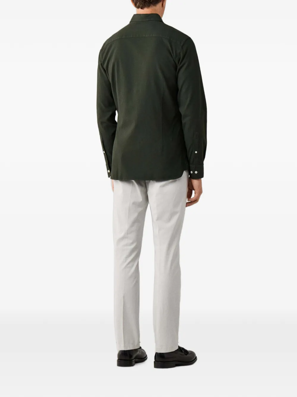 Hackett London Giro Inglese overhemd met lange mouwen Groen