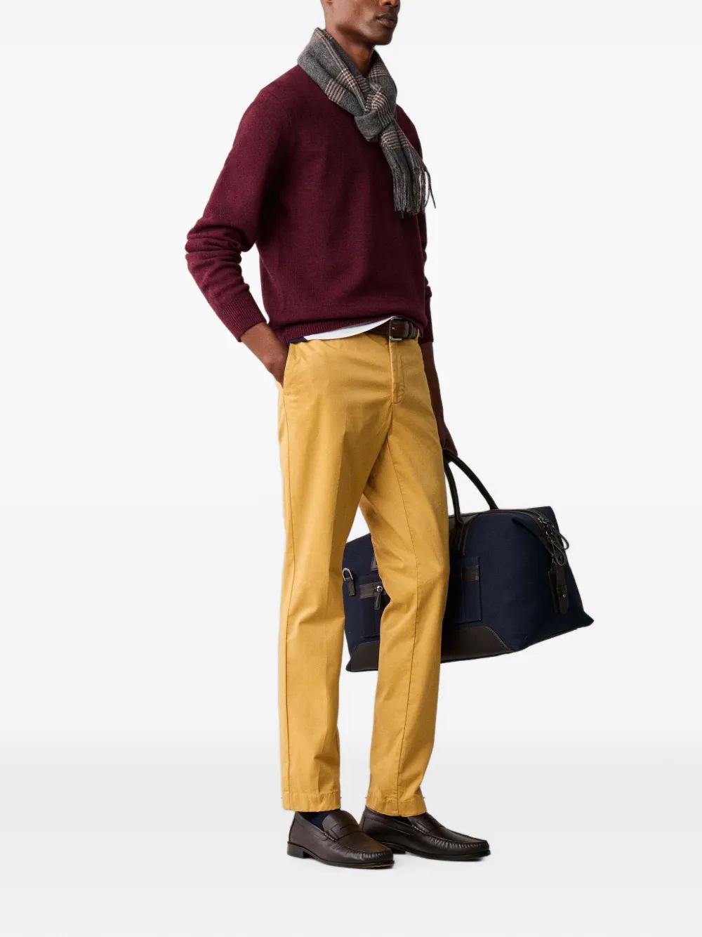 Hackett London Kensington slim-fit chino Geel