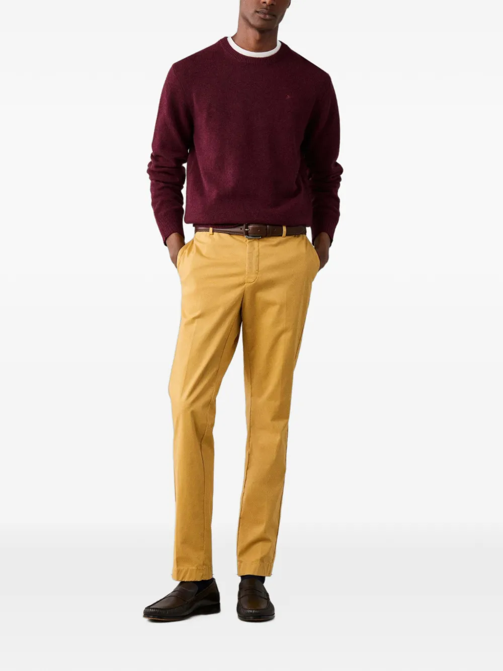 Hackett London Kensington slim-fit chino Geel