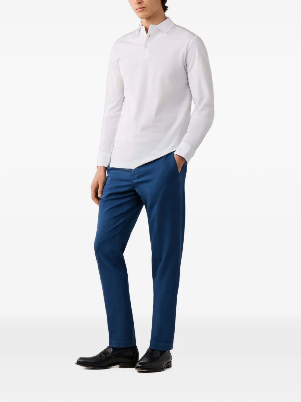 Hackett London Kensington slim-fit broek Blauw