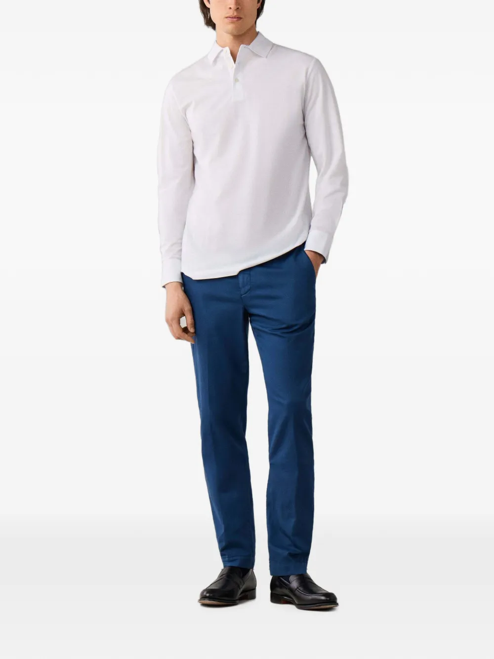 Hackett London Kensington slim-fit broek Blauw