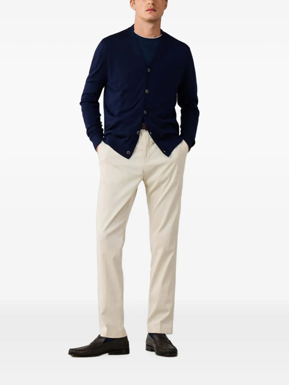Hackett London Vest met V-hals Blauw