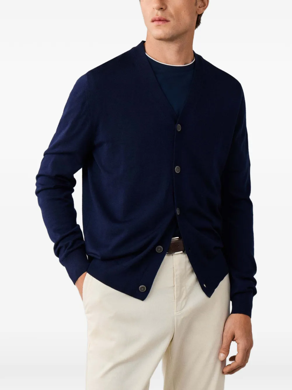 Hackett London Vest met V-hals Blauw