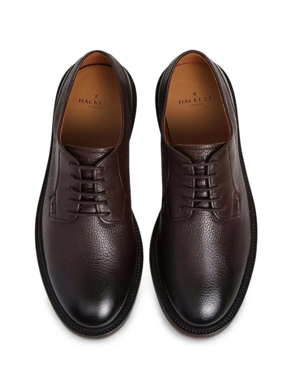 Hackett London Elsted Blucher leren derby schoenen Bruin