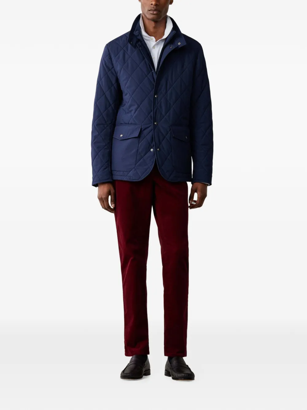 Hackett London Paddock gewatteerd jack Blauw