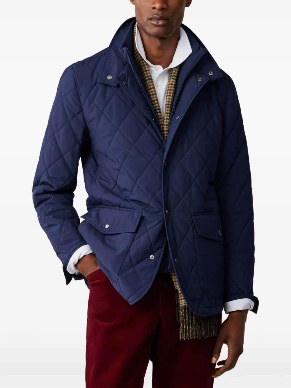 Hackett London Paddock gewatteerd jack Blauw