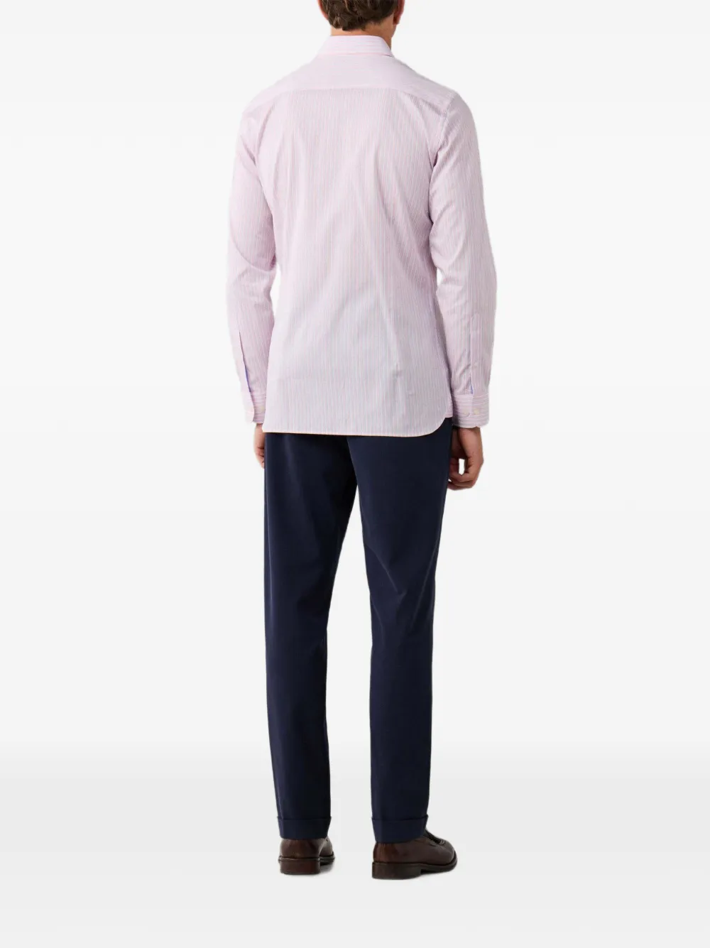 Hackett London Gestreept overhemd Roze