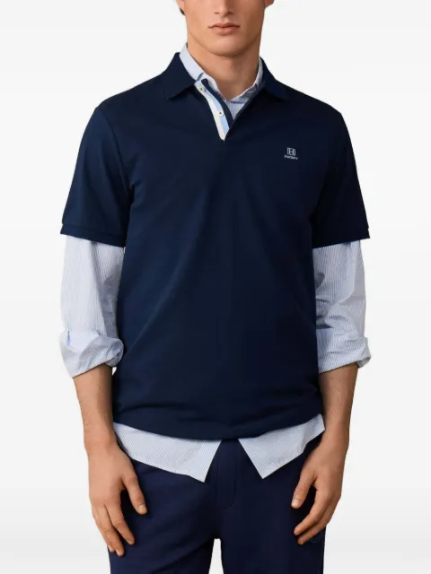 Hackett London embroidered-logo short-sleeve polo shirt