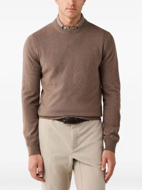 Hackett London elbow-patch crew-neck knit