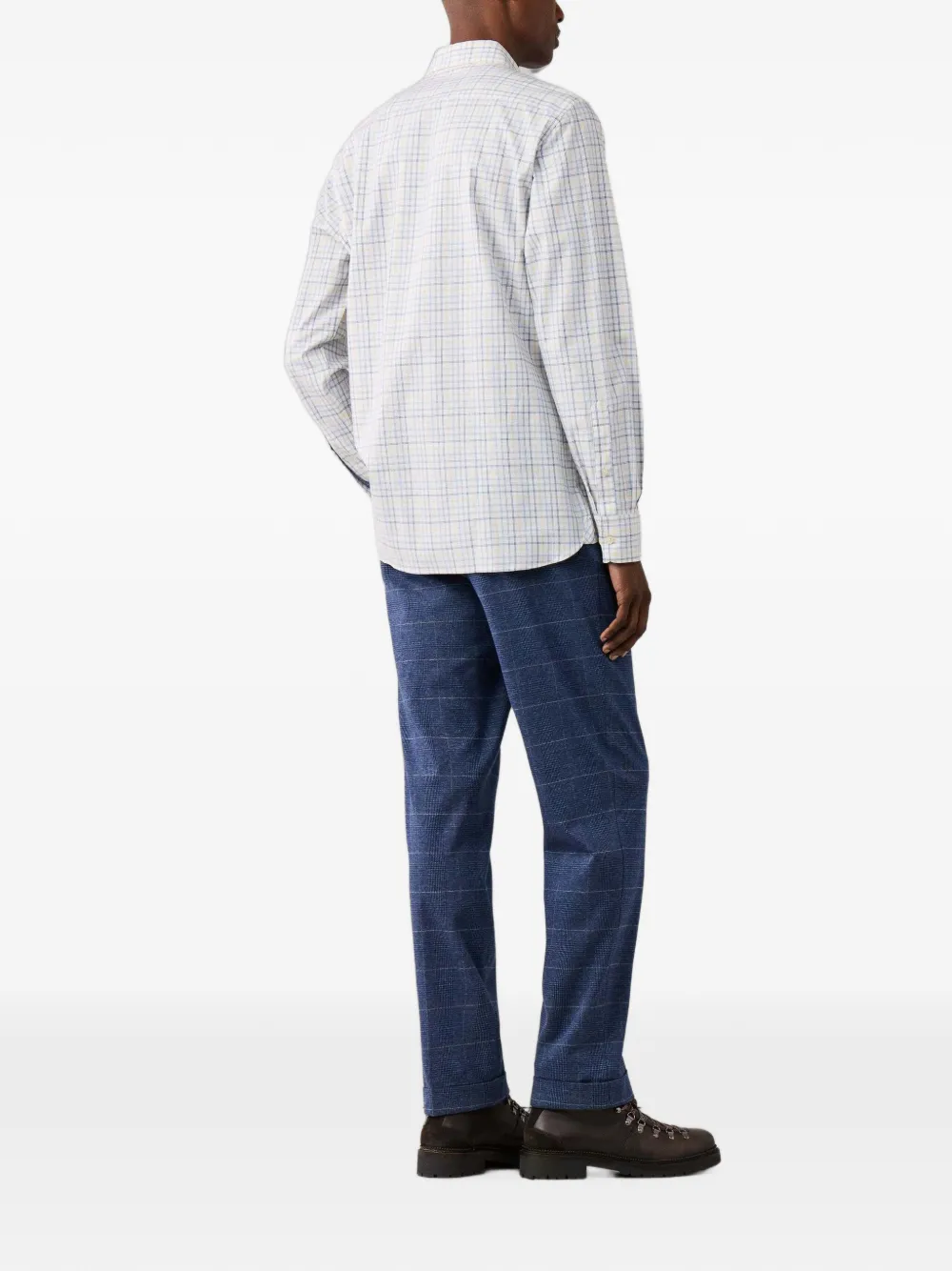 Hackett London Tattersall katoenen overhemd Beige