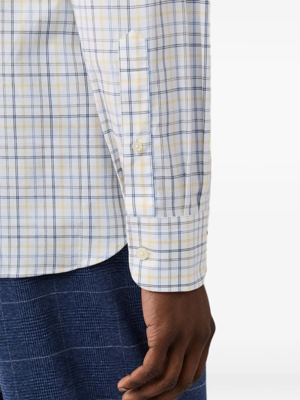 Hackett London Tattersall katoenen overhemd Beige
